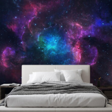 SIGNFORD Wandbild Galaxy abnehmbare Tapete Wandaufkleber fr Schlafzimmer Wohnzimmer  100 x 144 Zoll