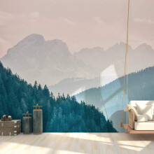 SIGNFORD Papier peint mural amovible avec vue magnifique sur la montagne, autocollant mural pour chambre  coucher, salon, 100 x 144 pouces