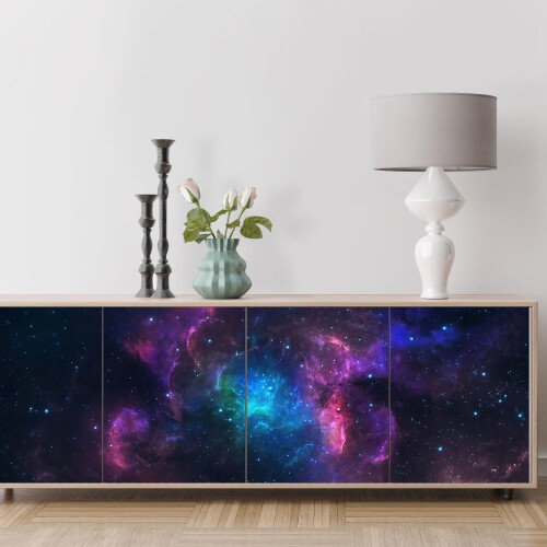 SIGNFORD Mural Galaxy Adesivo de parede removvel para quarto e sala de estar - 66 x 96 polegadas 1