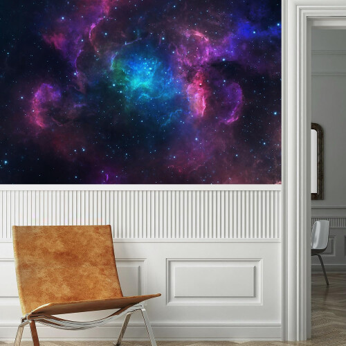 SIGNFORD Mural Galaxy Adesivo de parede removvel para quarto e sala de estar - 66 x 96 polegadas 2