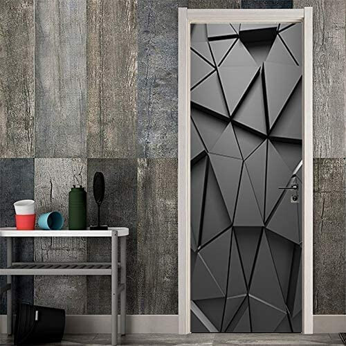 KACOLOR 3D Sticker de Puerta para Dormitorio, 2PCS Autoadhesivo Impermeable 1