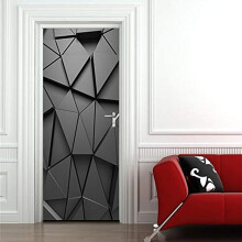 KACOLOR Lot de 2 autocollants muraux 3D pour porte d'escalier, chambre  coucher, salon, salle de bain, autocollants muraux impermables et amovi