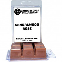 Candlecopia Sandelholz-Rose, stark duftende, handgegossene vegane Wachsschmelze, 12 duftende Wachswrfel  6,4 Unzen in 2 x 6 Packungen