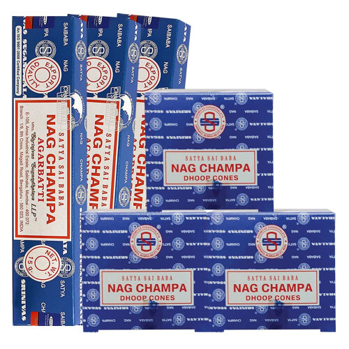 Nag Champa Wierook Sticks en Cone Variëteit Pack Bundel 1