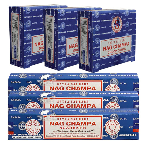Nag Champa Wierook Sticks en Cone Variëteit Pack Bundel 2
