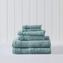 Tommy Bahama - Badhanddoeken Absorberend en lichtbestendig Badkamerbenodigdheden Oeko-Tex gecertificeerd (Island Retreat Turquoise 6-delig)