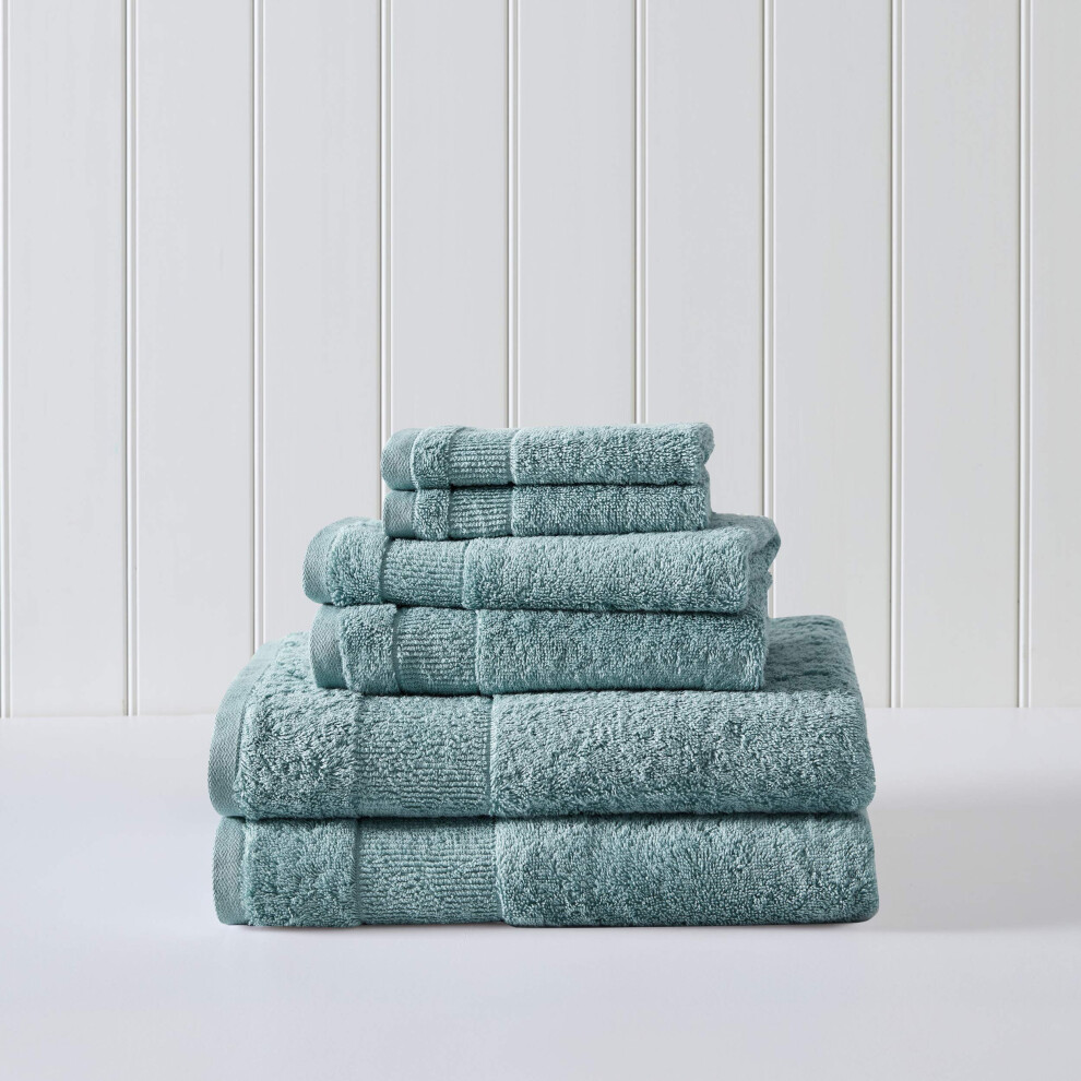 Tommy Bahama - Bath Towels Absorbent & Fade Resistant Bathroom Essentials Oeko-Tex Certified (Island Retreat Turquoise 6-Piece)