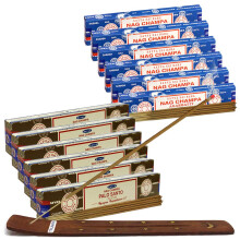 Bβtons d'encens Nag Champa et bβtons d'encens Palo Santo avec porte-encens pour parfum d'intιrieur et dιcoration spirituelle