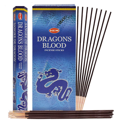 Dragon's Blood Blue Incense Sticks & Holder Bundle 1