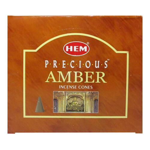 Set de cônes d'encens Précieux Ambre et support d'encens 1