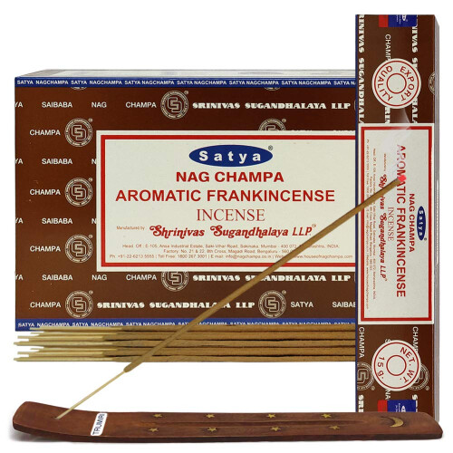 Aromatische Wierook Sticks en Wierookhouder Bundle Satya Wierook
