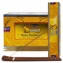 Natural Sandal Rδucherstδbchen und Rδucherstδbchenhalter im Paket Insence Insense Satya Rδucherstδbchen
