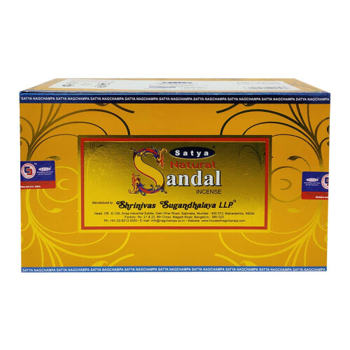 Natural Sandal Incense Sticks and Holder Bundle - Satya Incense 2