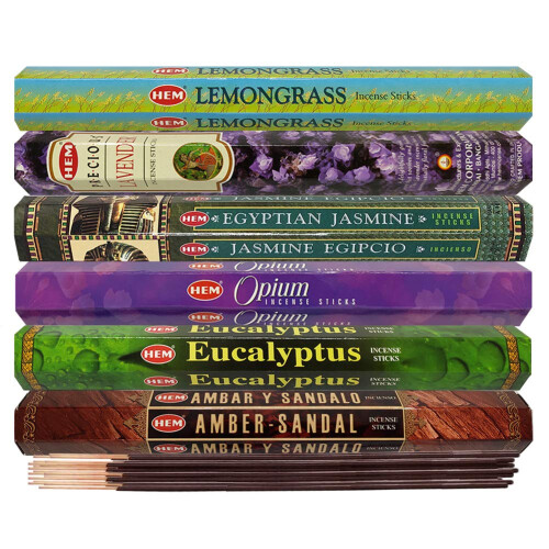 Hem Incense Sticks Variety Pack #28 & Holder Bundle with 6 Great Fragrances 2