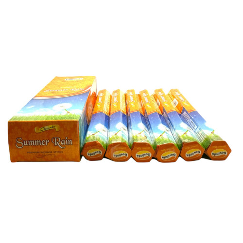 Govinda Incense - Summer Rain - 120 Sticks, Masala Coated 1