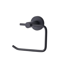 SARIHOSY Open Arm Stainless Steel Toilet Paper Holder High Grade Matte Black Polish Bathroom Installments Wall Mounted