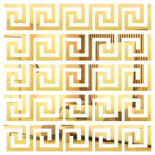 QUIETART 50Pcs Gold Mirror Stickers Wall Stickers Removable Peel and Stick Backsplash for Kitchen Room Decor Aesthetic Ceiling Decorations for Bedroo