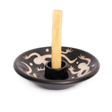 Luna Sundara Autentisk Peru Pottery Palo Santo Stick Holder og Rgelse Holder Indeholder 5 Palo Santo Sticks Hndlavet keramikskl Salvie Holder