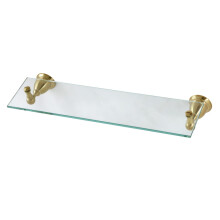 Kingston Brass BA1759BB Heritage Bathroom Glass Shelf Brushed Brass 20.44 x 5.25 x 3.06