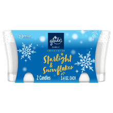 Glade Candle Jar Ambientador Starlight & Snowflakes 3.4 oz 2 unidades