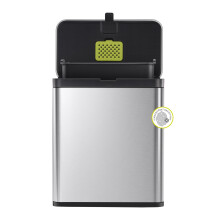 EKO Contenitore per compost da cucina in acciaio inossidabile da 7 l/1,85 galloni con secchio interno rimovibile e scomparto per deodorante Conte
