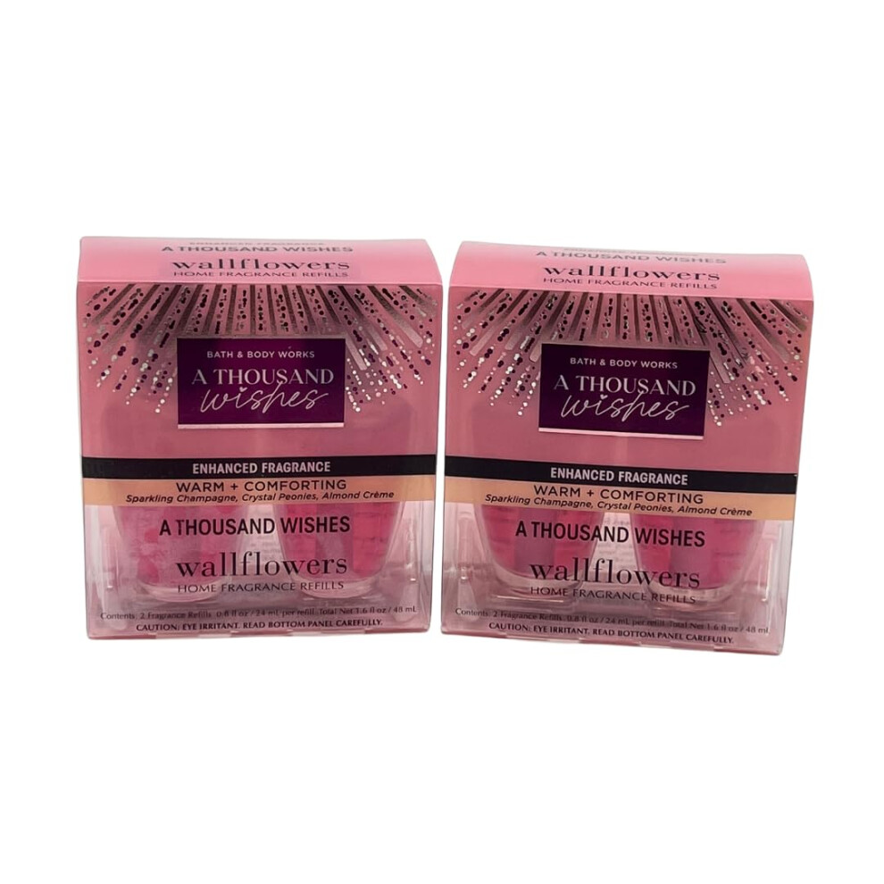 Bath & Body Works Bath And Body Works A Thousand Wishes Wallflower Fragrance Refill. 4 Pack 0.8 Oz