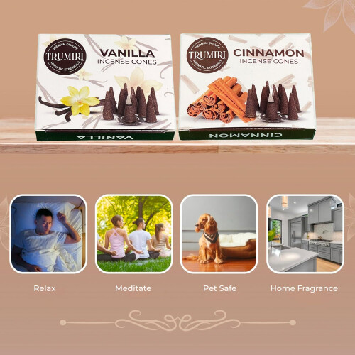 Wierook Cones - Combo Pack van 20 Cone Wierook - 10 Vanille + 10 Kaneel 2