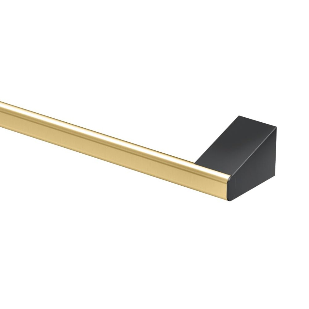 Gatco 5670 A-Line Towel Bar 24 Inch Brushed Brass Matte Combo Black