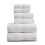 Springtree Home Ensemble de serviettes 100 % coton 6 pices | Conception texture gomtrique | Absorbantes  schage rapide, 2 serviettes de bai 1