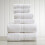 Springtree Home Ensemble de serviettes 100 % coton 6 pices | Conception texture gomtrique | Absorbantes  schage rapide, 2 serviettes de bai 2
