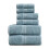 Springtree Home Ensemble de serviettes 100 % coton 6 pices | Conception texture gomtrique | Absorbantes  schage rapide, 2 serviettes de bai 1