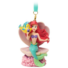 Disney Store Officiële Ariel Schetsboek Ornament, De Kleine Zeemeermin, Kerstdecoratie