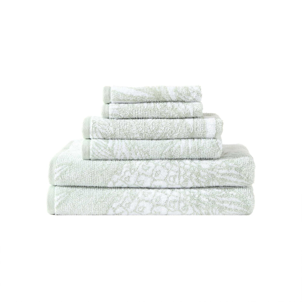 Tommy Bahama - Bath Towels Soft & Absorbent Cotton Towels Oeko-Tex Certified (Pineapple Venture Green 6-Piece)