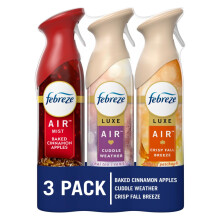 Febreze Odswiezacz powietrza w sprayu zwalczajacy nieprzyjemne zapachy Spray do pomieszczen Crisp Fall Breeze Cuddle Weather Pieczony Cynamon Jablko