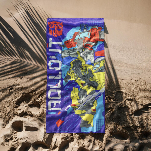 NORTHWEST Transformers Serviette de plage Optimus Prime et Bumblebee Roll Out 30x60 1