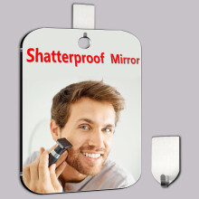 Miroir de douche sans bue pour le rasage, moyen 8 x 6 pouces, miroir sans bue pour douche, petit miroir mural portable de voyage, de camping, i