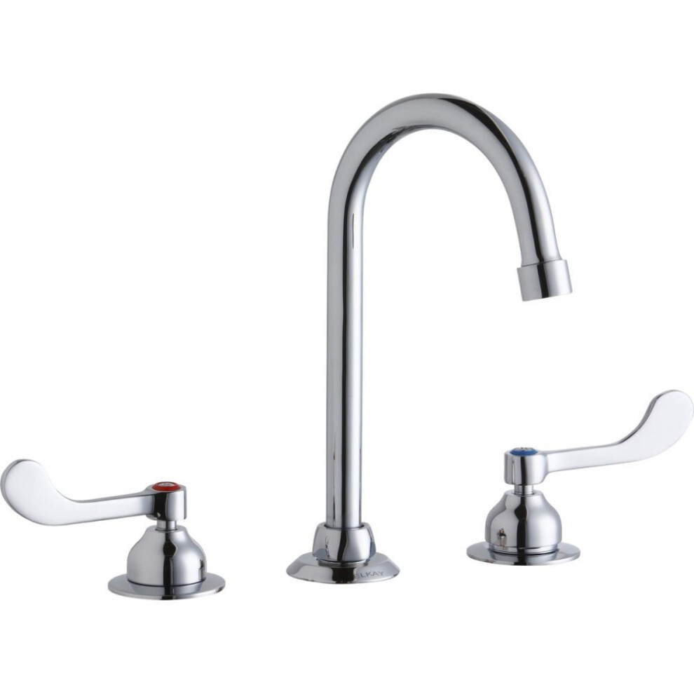 Photos - Tap Hidden Part Elkay LK800GN05T4 1.5 GPM Deck Mounted Double Handle Utility Faucet with Metal Handles Chrome 
