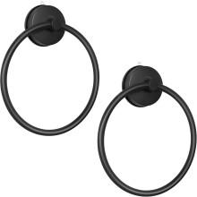 YOHOM Suction Cup Towel Ring (2 Matte Black)