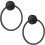 YOHOM Suction Cup Towel Ring (2 Matte Black) 1