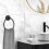 YOHOM Suction Cup Towel Ring (2 Matte Black) 4