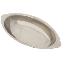 Winco roestvrijstalen ovale gegratineerde schaal 20 ounce
