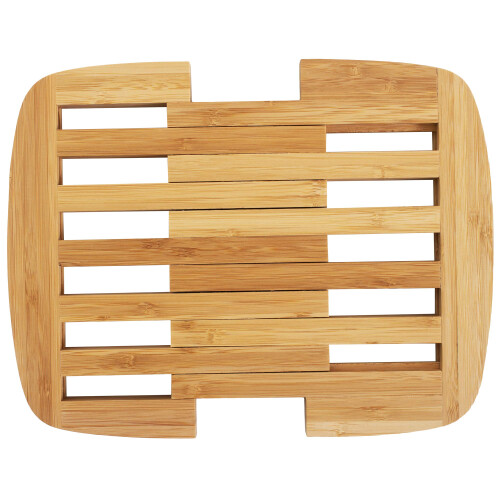 Trivet Expandible de Bambú Totally Bamboo, 8.75" x 8.75", Marrón
