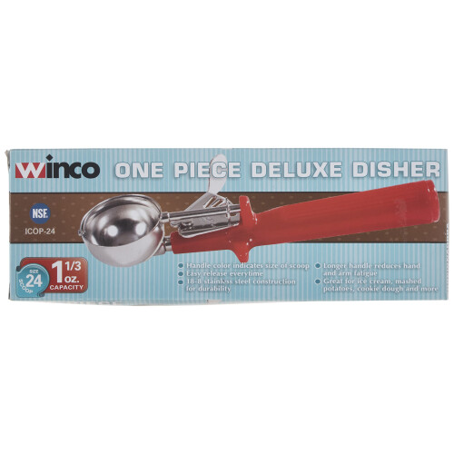 Winco Eiscremebereiter mit rotem Griff, Gre 24, IceCreamDishers, Edelstahl 2