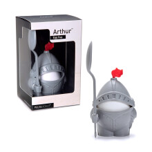 Arthur Soft or Hard Boiled Egg Cup Holder With a Spoon Included Knight Design Kitchen Utensil Decor by Peleg Design