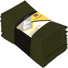 Utopia Kitchen Serviettes en tissu olive [Lot de 12 45,7 x 45,7 cm] Mlange de coton absorbant lavable et rutilisable pour dner, restaurant, d