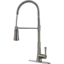 Pfister Zuri Robinet de cuisine culinaire commercial avec pulvrisateur extractible poigne unique, finition en acier inoxydable arc lev LG