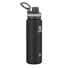Takeya Originals Botella de agua de acero inoxidable con aislamiento al vacνo, 24 oz, color negro (50041)