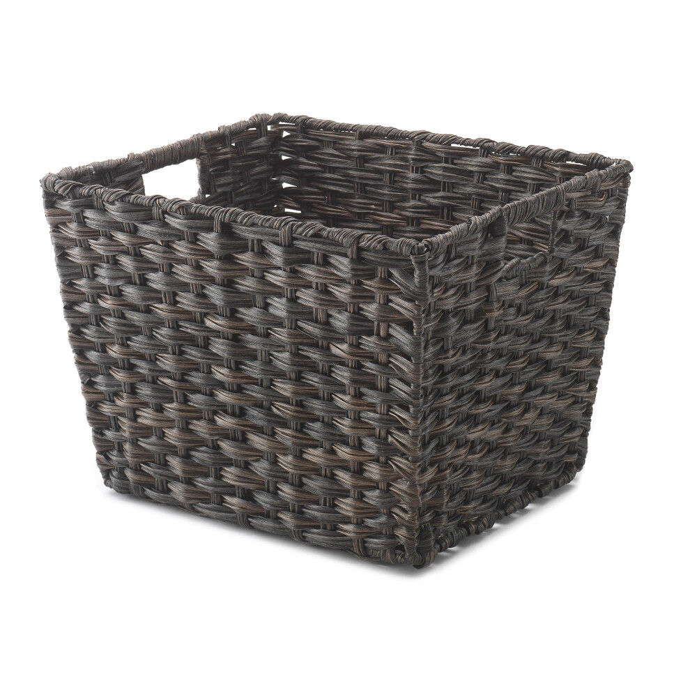 Whitmor Brown Driftwood Split Rattique Tote