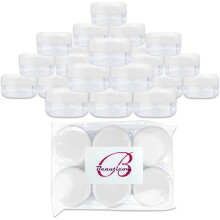 Beauticom 15 gram/15 ml tomme klare sm? runde rejsebeholderkrukker med l?g til makeup-pulver ?jenskygge Pigmenter Lotions Cremer L?bepomade Lipgl