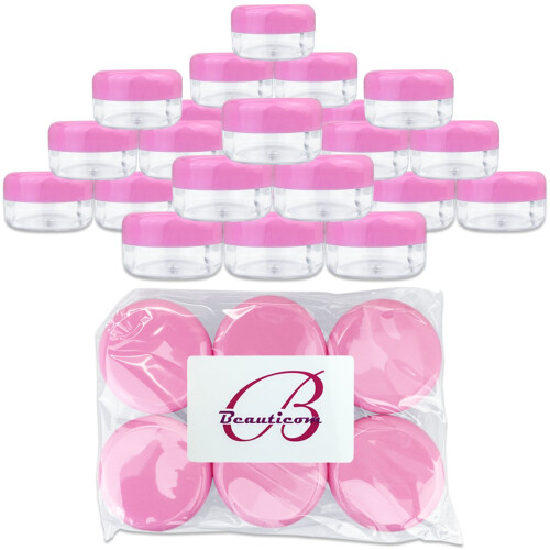 Beauticom 15 γραμ./15ml Διαφανή Μικρά Στρογγυλά Δοχεία Ταξιδιού με Καπάκια για Καλλυντικά